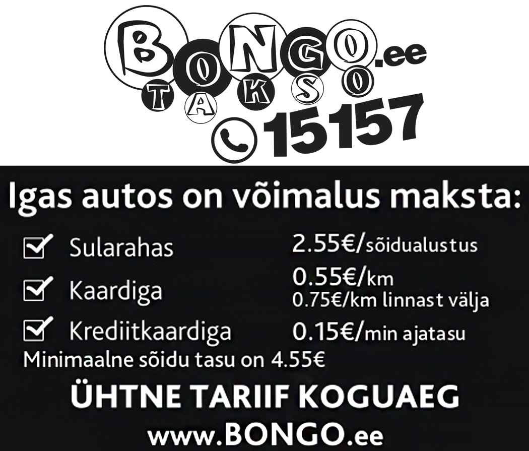 Bongo TAKSO-l on 24/7 ühtne hind